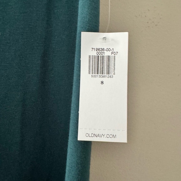 Old Navy Maternity Dress Size Small Dark Teal Midi Cap-Sleeve (NWT) - Picture 6 of 7
